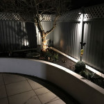 Garden makeover with plants, benches and lights